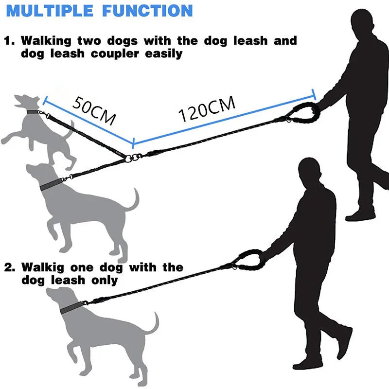 Double Dog Leash (Large and Small)